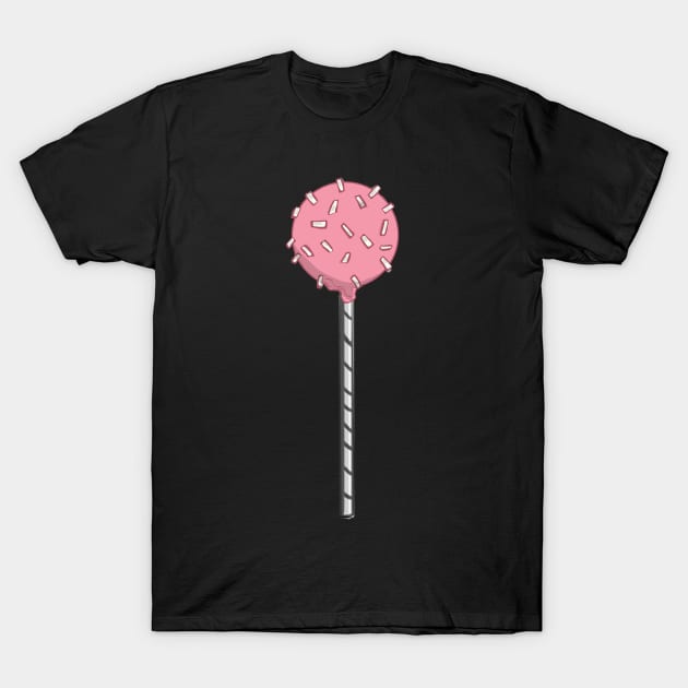 cake pop with sprinkles sweet treat design T-Shirt by pink light